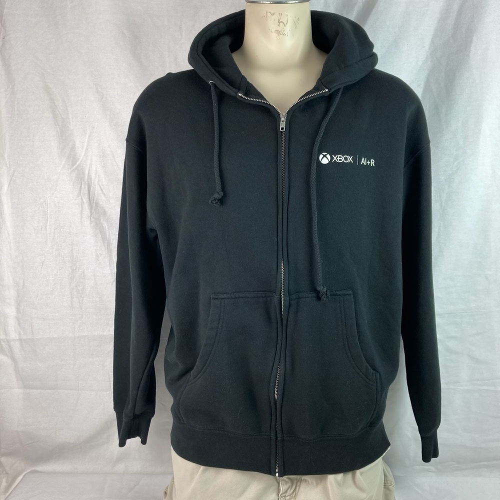 Xbox Black Full-Zip Hoodie with Hood and Logo
